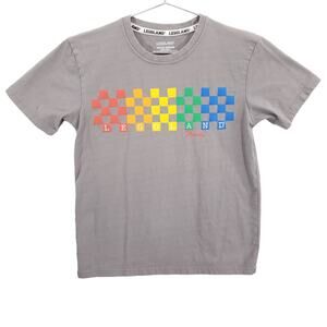 Legoland T Shirt Youth Medium Gray Florida Colorful Geometric Print Crew Neck